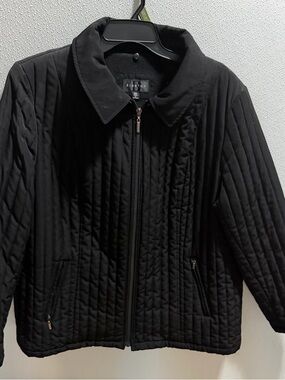 Braetan Black Quilted Zip-Front Jacket